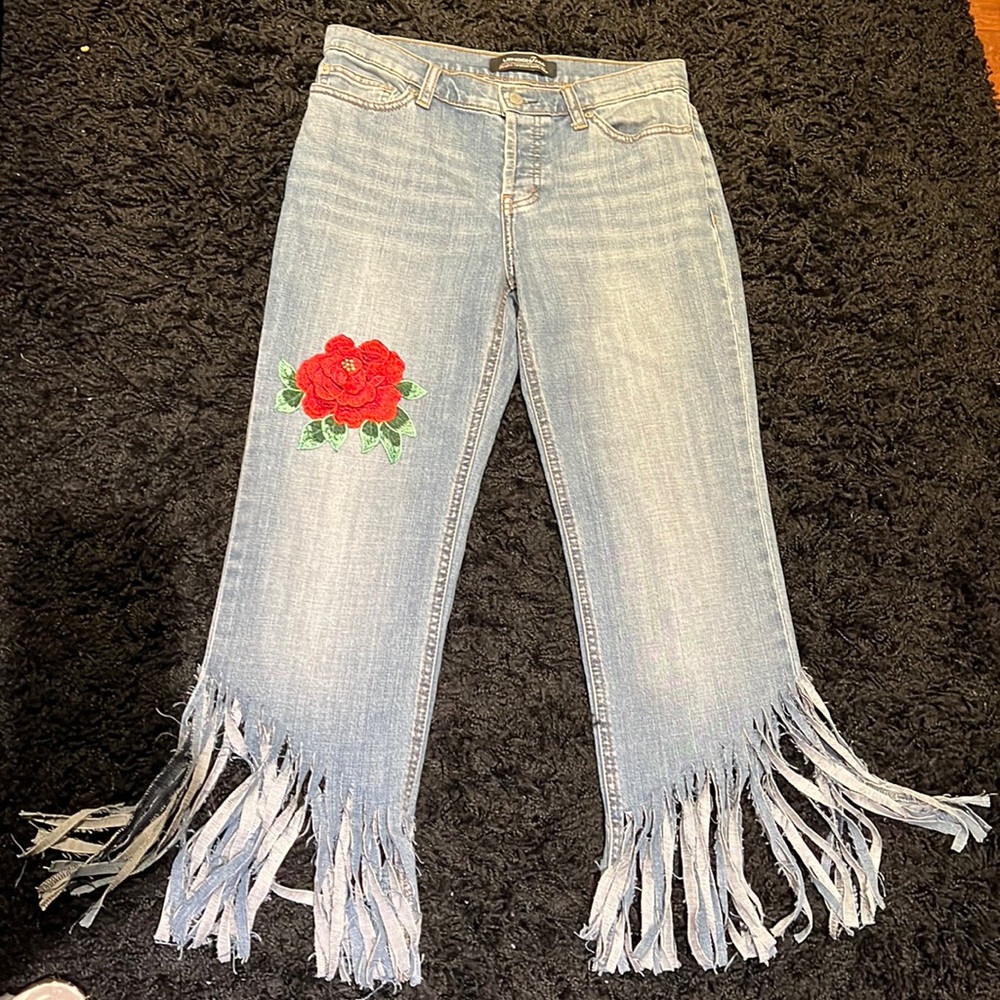 London Jean women fringe jeans size 4